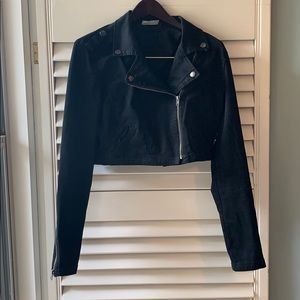 Black crop jacket